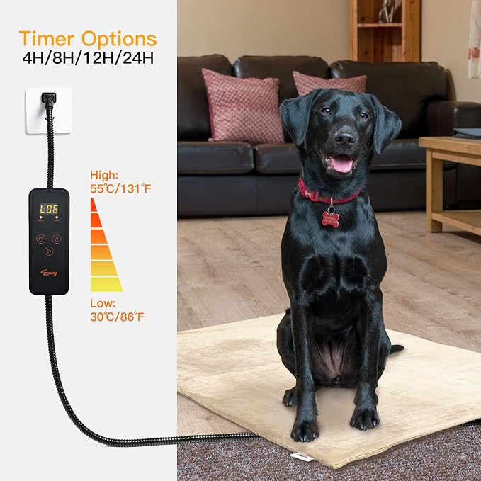 Toozey Pet Heating Pad, 6 Adjustable Temperature Heated Cat Bed - Image 6
