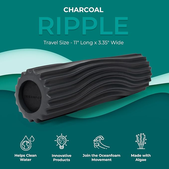 Oceanfoam Ripple Travel Foam Roller Firm Mini Foam Roller - Image 3