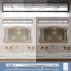 SineRise LED Modern Bathroom Vanity Light Fixtures, Chrome Modern Acrylic - Image 4