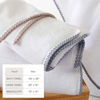Great Bay Home White/Rosewood Bath Towel Set - Image 6