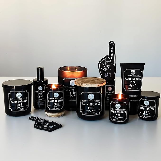 DW Home Warm Tobacco Pipe Scented Candles, 9 oz Single Wick Medium Jar - Image 8