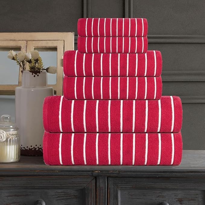 CASA COPENHAGEN Ecstatic 6Pcs 100% Egyptian Cotton Large Designer Towels Gift - Image 2