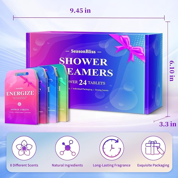 SeasonBliss Shower Steamers 24 Pack, Shower Tablets, Natural Ingredients - Image 3
