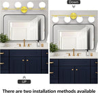 New Bathroom Vanity Light Fixtures Brushed Bronze Milk White Globe Glass Shade - Image 6