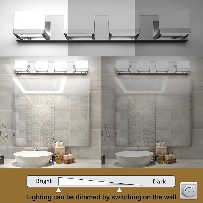 Tipace Dimmable Modern 4 Lights LED Vanity Light - Image 2