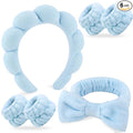 Zkptops 6Pcs Spa Headband for Washing Face Wristbands Set Women Bubble Makeup by ZKPTOPS