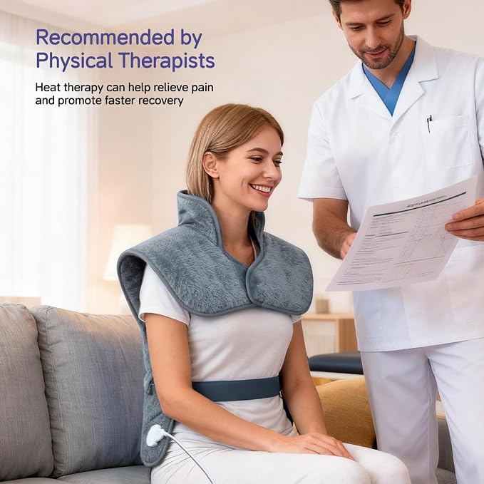 Heating Pad for Neck and Shoulders and Back Pain Relief, Heating Pad for Back - Image 8
