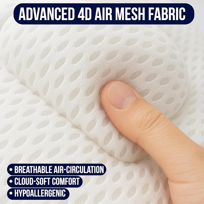 Luxury Bath Pillow for Tub – 4D Air Mesh Cushions - Image 7