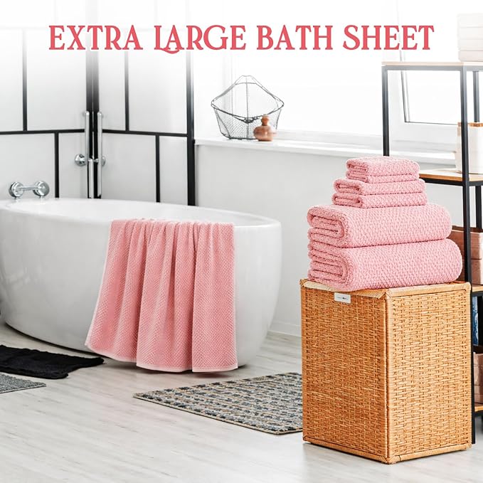 Peryiter Oversized Bath Towels Set of 6 - Image 3