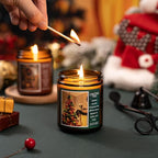 Christmas Candles | Christmas Wishes Scented Candle, Holiday Soy Wax Candles - Image 4