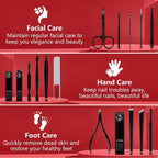 Manicure Set 16 In 1 Professional Stainless Steel Pedicure Kit Toenail Clippers - Image 2