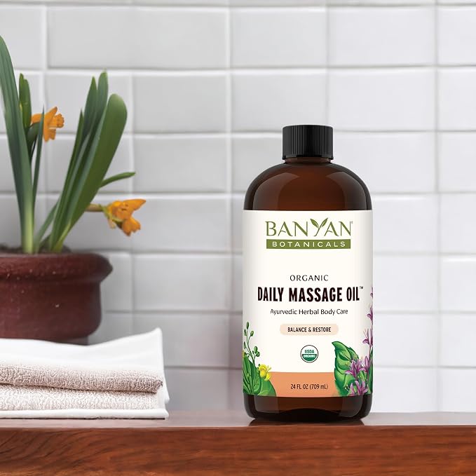 Banyan Botanicals Daily Massage Oil – Organic Ayurvedic Massage Oil – Balancing - Image 4