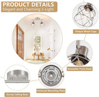 Baocuz 2-Light Brushed Nickel Semi Flush Mount Ceiling Light, Hallway Light - Image 3