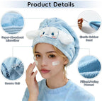 Cute Dog Microfiber Hair Towel Wrap, Single Pack Hair Quick Dry Towel - Image 3