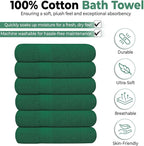 KAHAF COLLECTION 6 Pack Bath Towels Set 100% Ring Spun Cotton, Lightweight - Image 2
