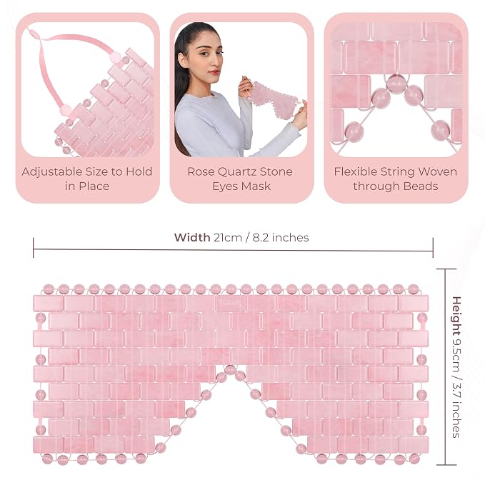 TeraRX® Rose Quartz Eye Mask – Authentic Crystal Eye Mask - Image 6