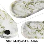 Koville Marble Vanity Tray for Bathroom Countertop, Stone Jewelry Dish Stone - Image 4