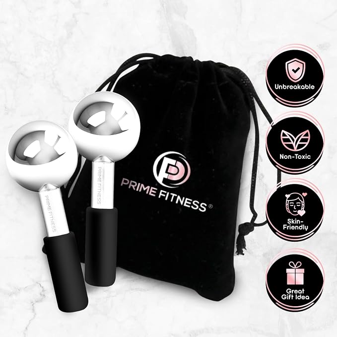 Ice Globes for Facials | Unbreakable Steel Cooling Roller | Cryo Sticks for - Image 5