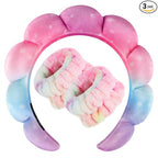 Zkptops Spa Headband for Washing Face Wristband Set Sponge Makeup Skincare by ZKPTOPS