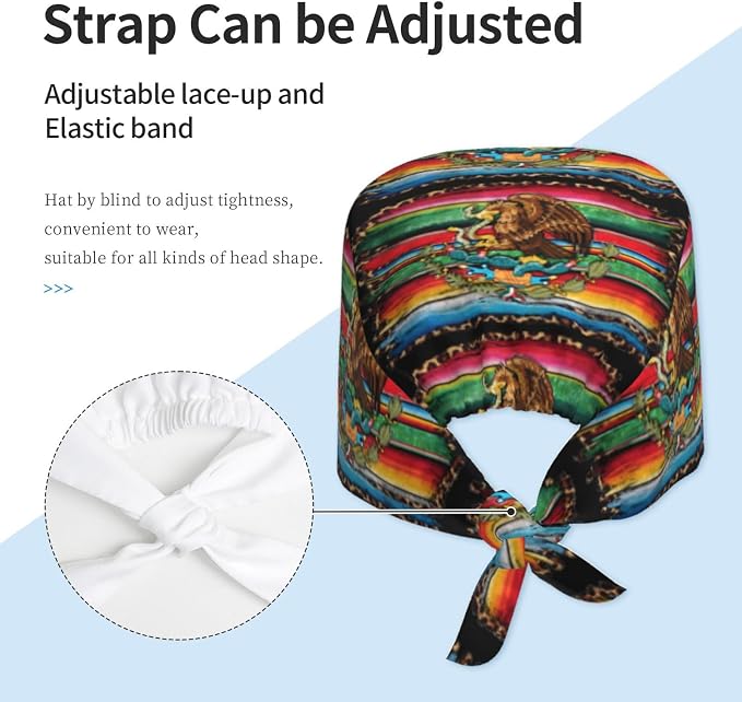 Adult Working Cap Adjustable Cleaning Work Sweatband Scrub Hat Tie Back Hats - Image 4