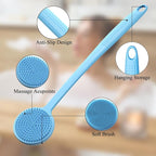 Silicone Back Scrubber for Shower, 17in Lengthen Long Handle Body Brush - Image 2