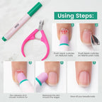 Ceramic Cuticle Oil Pusher Pen: 3-in-1 Nail Cuticle Buffer Pens - Image 9