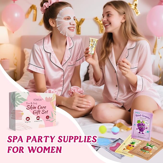 80PCS Spa Party Supplies for Girls, Include Facial Masks, Lip Balm, Hand Cream - Image 5