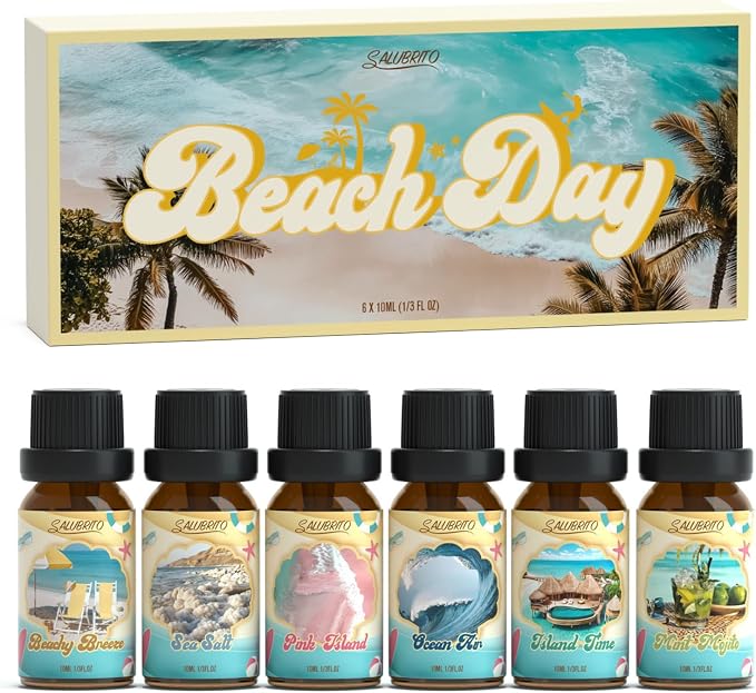 SALUBRITO Beach Fragrance Oils Set, Summer Essential Oils by Salubrito