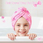 Microfiber Hair Towel Wrap for Kids Hair Drying Towel Wrap - Image 5