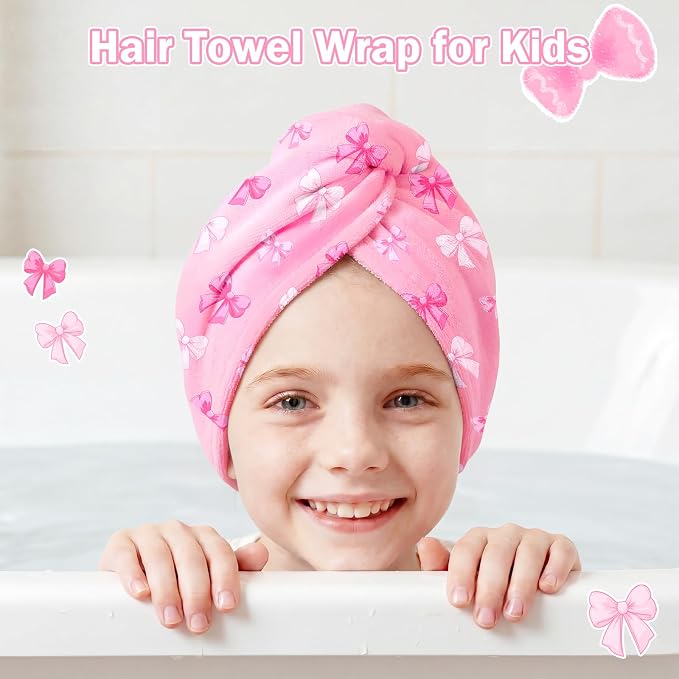 Microfiber Hair Towel Wrap for Kids Hair Drying Towel Wrap - Image 5