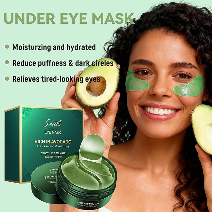 Eakroo 60 PCS Avocado Under Eye Patches, Eye Masks - Image 2