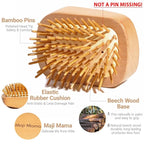Handmade Natural Wooden Hair Brush Hairbrush - Image 6