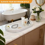 Pure Natural Marble Tray for Bathroom, Sink. Cosmetics, toiletries, etc. can be - Image 7