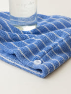 WENSHUO Azure Holiday-Striped Hair Towel Wrap-Drying Tool, 100% Combed Cotton - Image 6