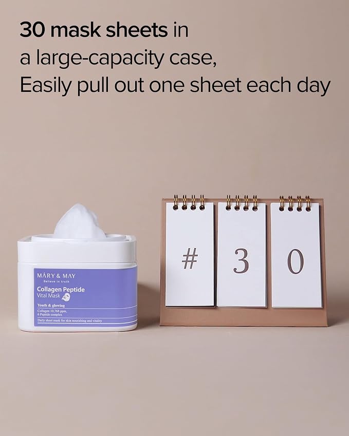 Mary&May Collagen Peptide Vital Mask – Pull-Out Case - Image 3