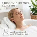 Bath Pillow for Tub, Soft Bathtub Pillow for Neck & Back Support - Image 6