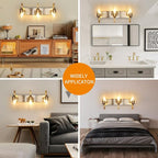 3-Light Brushed Nickel Bathroom Light Fixture - Image 6