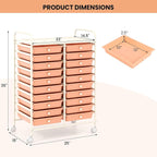 Giantex 20 Drawers Rolling Cart, Mobile Storage Drawer Cart, Classroom Organizer - Image 3
