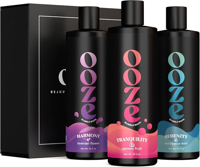OOZE Bubble Bath Set for Women Lavender, Eucalyptus & Passion Fruit - Image 2