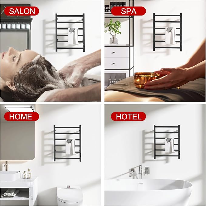 Heated Towel Racks for Bathroom, Wall Mounted Electric Towel Warmer Racks - Image 6