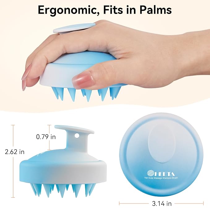 HEETA Scalp Massager Hair Growth, Soft Silicone Scalp Scrubber Shampoo Brush - Image 7