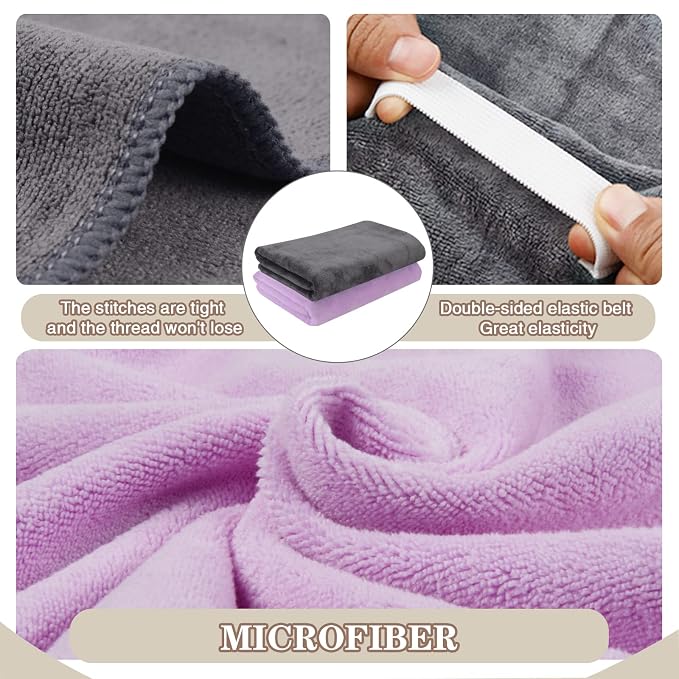 SUNLAND Microfiber Hair Towels Anti Frizz Hair Drying Towel Super Absorbent - Image 6