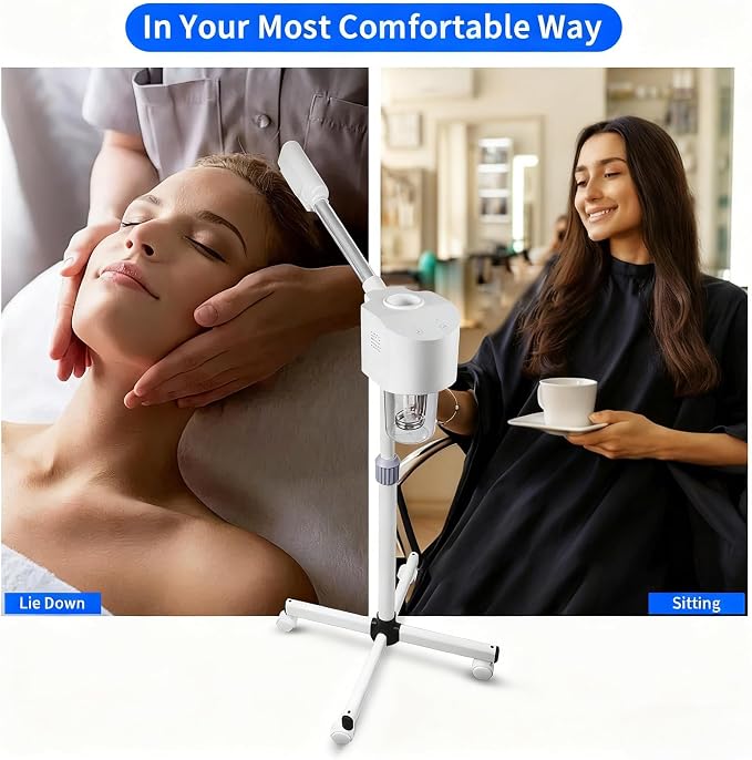 Professional Facial Steamer, Ozone & Hot Mist Spray, Stand Face Steamer - Image 6