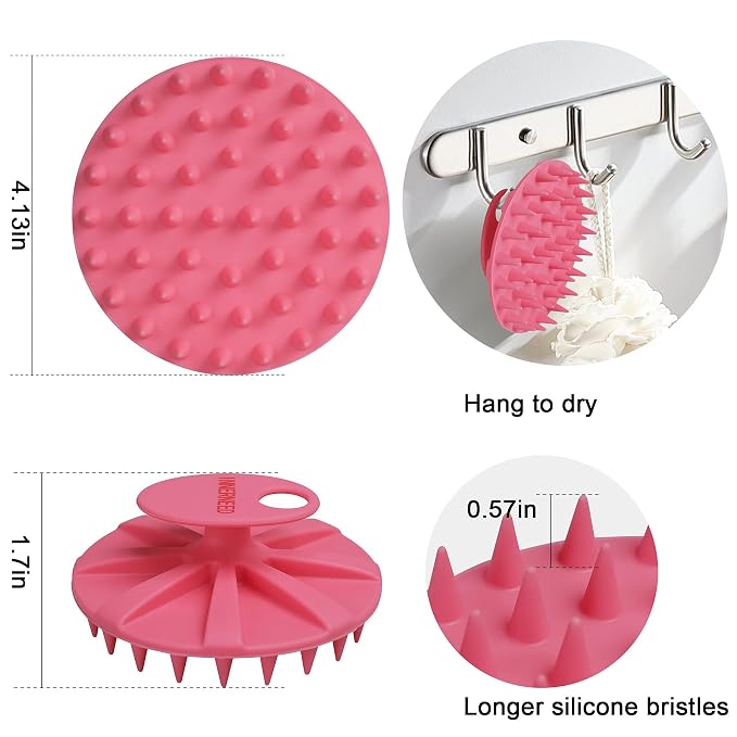 INNERNEED Scalp Massager Shampoo Brush, Wet & Dry Manual Scalp Care Head - Image 2