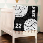Custom Volleyball Blanket, Personalized Volleyball Blanket, Customized Sport - Image 7