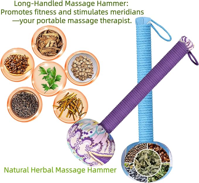 Mugwort Massage Hammer, Massage Tools Back, Shoulder & Body - Image 2