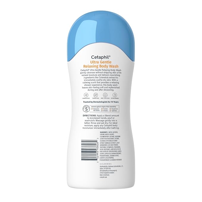 Cetaphil Ultra Gentle Relaxing Body Wash, - Image 9