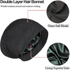 Satin Bonnet for Sleeping Night Cap, Adjustable Satin Lined Silk Bonnets Sleep - Image 7