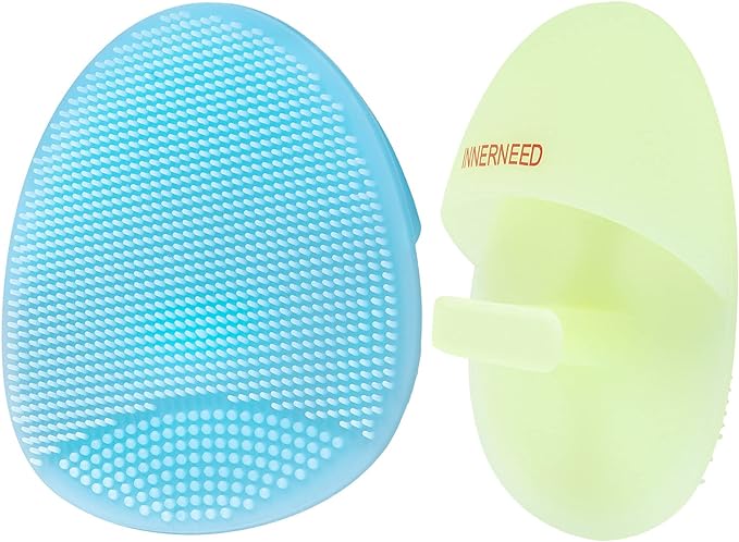 INNERNEED Soft Silicone Facial Cleansing Brush Manual Face Scrubber Exfoliating by INNERNEED