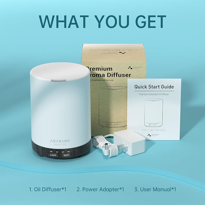ASAKUKI Essential Oil Diffuser for Home, 300 ml Humidifier - Image 7